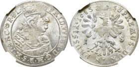Germany, Preussen, Friedrich Wilhelm, 18 groschen 1685, Königsberg - NGC MS64 MAX