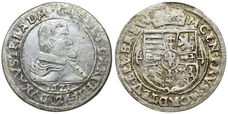 Śląsk, Karol Austriacki, 24 krajcary 1621, Nysa
 Bardzo ładny egzemplarz rzadki...