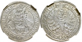 Schlesien, Georg Wilhelm, 15 kreuzer 1675, Brieg - NGC MS64