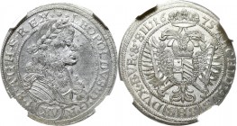 Schlesien, Leopold I, 15 kreuzer 1675, Breslau - NGC MS64