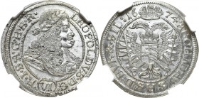 Schlesien, Leopold I, 6 kreuzer 1674, Breslau - NGC MS65