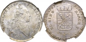 Germany, Saxony, Xaverius, 1/3 thaler 1767, Dresden - NGC MS64 MAX
