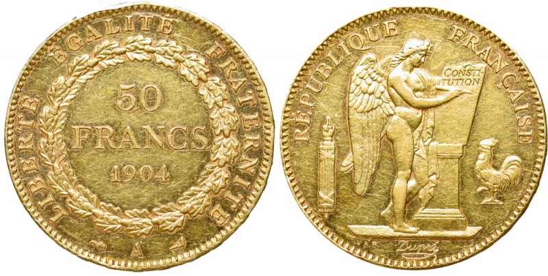 France, 50 francs 1904, Paris
Francja, 50 franków 1904, Paryż
 Ładny egzemplar...