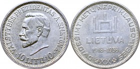 Lithuania, 10 litu 1938