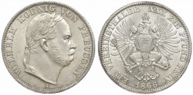 Germany, Prussia, Wilhelm, Vereinsthaler 1866 Berlin - Victory over Austria