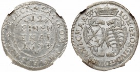 Germany, Saxony, Johann Georg, 1/12 thaler 1693 - NGC MS64 MAX