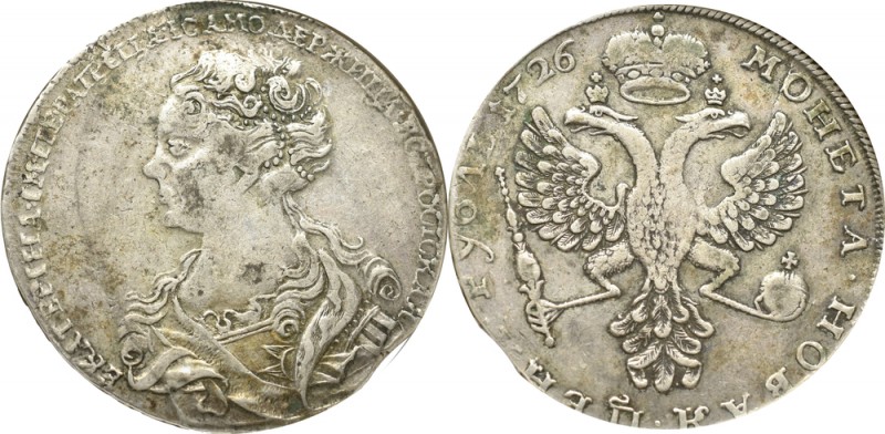 Russia, Catherine I, Rouble 1726 - NGC VF35
Rosja, Katarzyna I, Rubel 1726 - ty...