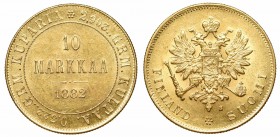 Russian occupation of Finland, Alexander III, 10 markkaa 1882 S, Helsinki