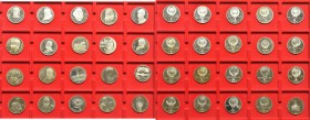 Rosja, zestaw rubli kolekcjonerskich w tym nowodieły - 45 sztuk