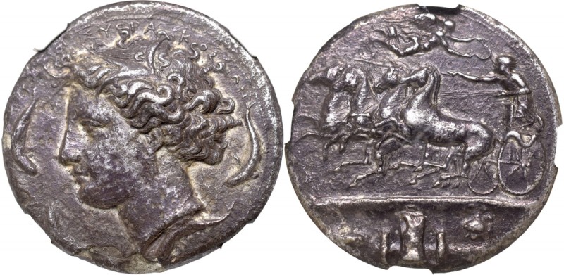 Greece, Sicily, Decadrachm, Syracuse - very rare NGC Ch XF
Grecja, Sycylia, Dek...