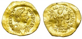 Byzantine coinage, Justin I, Tremisis, Constantinople