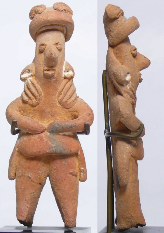 Précolombien - Mexique - Civilisation Michoacan - Idole en terre cuite - 400 av....