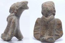 Précolombien - Equateur, culture La Tolita - Statuette en terre cuite - 500 av / 500 ap. J.-C.
Belle statuette en terre cuite anthropomorphe représen...