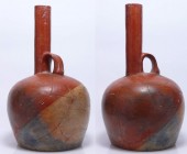 Précolombien - Equateur, culture Chorrera - Bouteille - 1500 / 500 av. J.-C.
Importante bouteille pansue à grand col et petite anse, très belle engob...