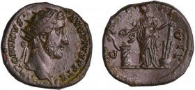Antonin le Pieux - Dupondius (146, Rome)
A/ ANTONINVS AVG PIVS P P TR P Tête radiée à droite. 
R/ COS IIII. La Santé debout à gauche donnant à mange...