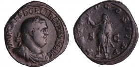 Balbin - Sesterce (238, Rome)
A/ IMP CAES D CAEL BALBINVS AVG Buste lauré, drapé et cuirassé à droite. 
R/ P M TR P COS II P P // SC Balbin debout à...