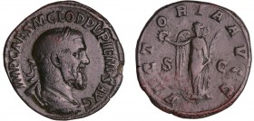 Pupien - Sesterce (238, Rome) - La Victoire
A/ IMP CAES M CLOD PVPIENS AVG Buste lauré et drapé à droite. 
R/ VICTORIA AVGG // SC La Victoire à gauc...