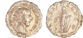 Gordien III - Antoninien (239, Rome)
A/ IMP CAES M ANT GORDIANVS AVG Buste radié à droite. 
R/ LIBERALITAS AVG II. La Liberté debout à gauche, tenan...