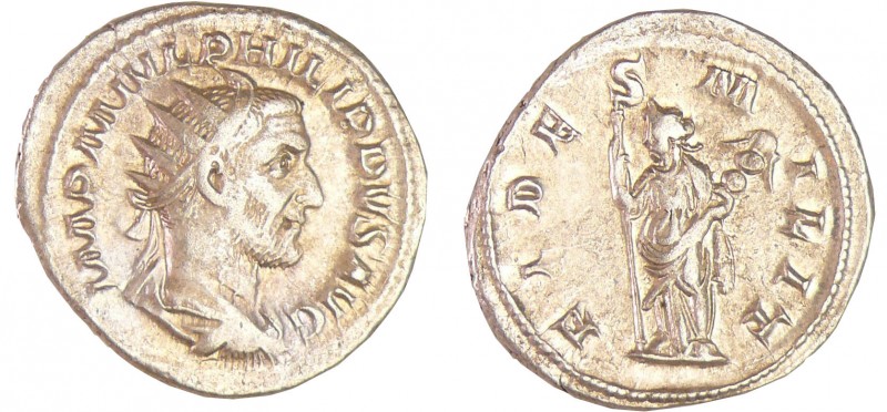 Philippe 1er - Antoninien - (244-245, Rome) - La Fidélité
A/ IMP M IVL PHILIPPV...