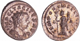 Tacite - Aurélianus (275-276, Lyon) - La Félicité
A/ IMP CL TRACITVS AVG. Buste radié et drapé à droite. 
R/ TEMPORVM FELICITAS - Δ|*. La Félicité d...