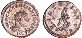 Maximien Hercule - Aurélianus (287-289, Lyon)
A/ IMP C MAXIMIANVS P AVG. Buste casqué et cuirassé à droite. Il a les épaules couvertes de la léonté e...
