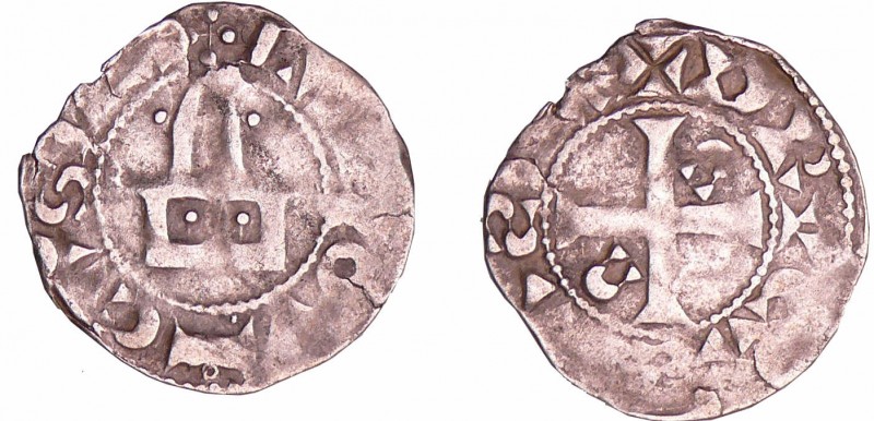 Louis VI (1108-1137) - Denier de Dreux - 1er type
A/ + LVDOVICVS REX. Eglise. ...