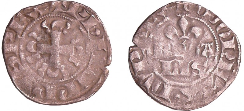 Philippe IV (1285-1314) - Double Parisis - 1ère émission
A/ + PhILIPPVS REX. Cr...