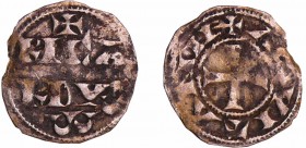 Aquitaine - Richard Cœur De Lion - Obole
Richard Cœur De Lion (1189-1199). A/ RICARDVS en deux lignes. Au-dessus, un oméga et en-dessous, une croiset...