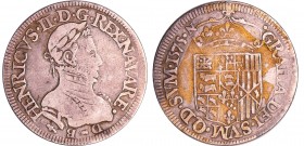 Navarre - Henri III de Navarre, II de Béarn - Teston 1575 (Pau)
Henri III de Navarre, II de Béarn (1572-1589). A/ .HENRICVS. II. D. G. REX. NAVARE. B...