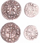 Languedoc - Toulouse - Raymond VII - Denier et Obole
Raymond V, VI, VII (1148-1249). A/ TOLOSA CIVI. Dans le champ, PAS, le P en forme de crosse. 
R...