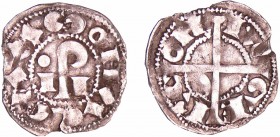 Languedoc - Vicomte de Carcassonne - Roger II - Denier
Roger II (1167-1194). A/ ROGER OHE Croix coupant la légende.
R/ CARASONA CI Crosse entre deux...