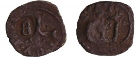 Corse - Bonifacio - Denier Contremarque B
A/ Contremarque B
R/ Croix.
TTB
Bd.-Doazan p.103
Bill ; 0.74 gr ; 14 mm