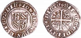 Bourgogne - Jean Sans Peur - Grand blanc (Saint-Laurent)
Jean Sans Peur (1404-1419). A/ IOHANES DVX BVRGVNDIE. Ecu écartelé de Bourgogne. 
R/ SIT NO...