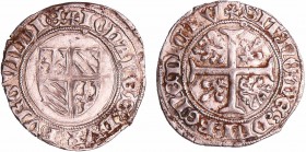 Bourgogne - Jean Sans Peur - Grand blanc (Auxonne)
Jean Sans Peur (1404-1419). A/ IOHANES DVX BVRGVNDIE. Ecu écartelé de Bourgogne. 
R/ SIT NOME DNI...