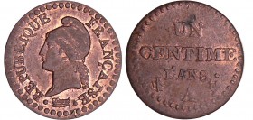 Directoire (1795-1799) - 1 centime Dupré An 8 A (Paris)
TTB+
Ga.76-F.100
Br ; 2.51 gr ; 18 mm
Monnaie ayant gardé une grande partie de son velours...
