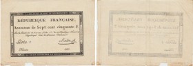 France - Période Révolutionnaire - Assignat de 750 francs, 18 nivose An 3 (7 janvier 1795)
Pratiquement neuf
Laf.174a