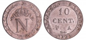 Napoléon 1er (1804-1814) - 10 centimes 1808 A (Paris)
SUP
Ga.190-F.130
Bill ; 1.85 gr ; 18 mm
