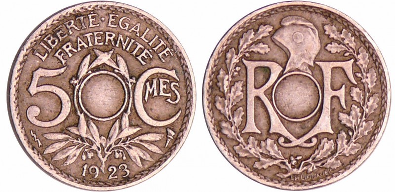 Troisième république (1871-1940) - 5 centimes Lindauer Petit module 1923 non per...