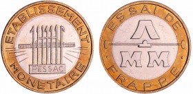 Cinquième république (1959- ) - 10 francs essai de frappe établissement monetaire de Pessac
SUP
Br-Al ; 6.67 gr ; 23 mm