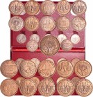 Colonie française - Coffret essai de 23 monnaie en bronze-Nickel
Nouvelle-Calédonie : 2 francs 1949, 1 franc 1949, 50 centimes 1949 - Polynésie : 2 f...