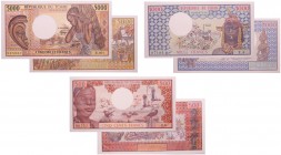 Tchad - République du Tchad - lot de 3 billets, 500 francs (1974), 1000 francs (1978) et 5000 francs (1984)
UNC
Pick.2-3-11