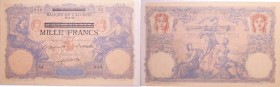 Tunisie - Banque de l'Algérie - 1000 francs 1942
UNC
Pick.31
Surcharge d'un billet de 100 francs du 15.05.1892.
