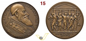PAOLO III 1534/1549 SENZA DATA RICONIO SUCCESSIVO per la Riforma cattolica (XIX secolo Monnaie de Paris) – D/ nel giro PAVLVS III PONT MAX busto del P...