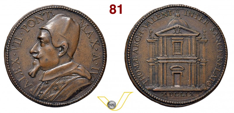 ALESSANDRO VII 1655/1667 1659 ANNO IV per la la costruzione della nuova Chiesa d...