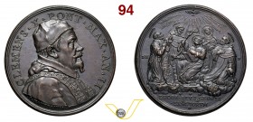 CLEMENTE X 1670/1676 1671 ANNO II RICONIO SUCCESSIVO per la canonizzazione di cinque nuovi Santi (XIX secolo Mazio) – D/ nel giro CLEMENS X PONT MAX A...
