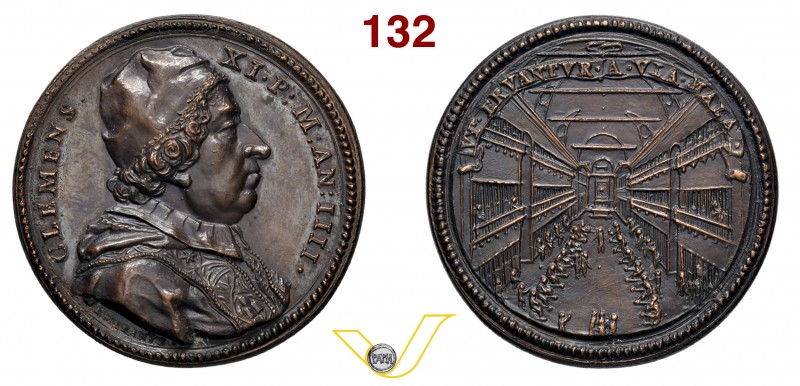 CLEMENTE XI 1700/1721 1704 ANNO IV per l’Istituto dei Corrigendi di Roma – D/ ne...