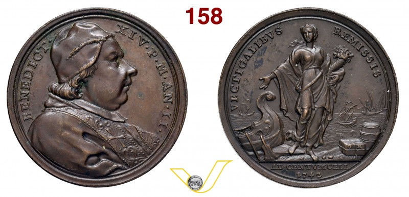 BENEDETTO XIV 1740/1758 1742 ANNO II per i privilegi concessi al porto franco di...