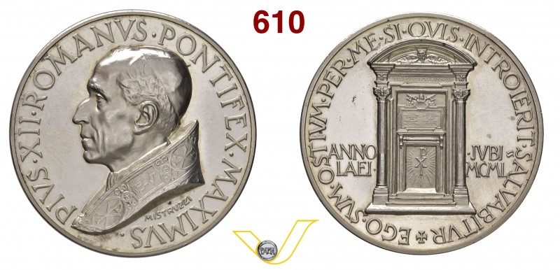 PIO XII 1939/1958 1950 ANNO XII per il venticinquesimo Anno Santo del 1950 - D/ ...