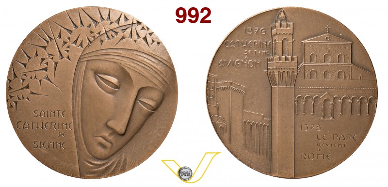 GREGORIO XI 1370/1378 POSTUMA 1977 per il sesto centenario della visita di Santa...