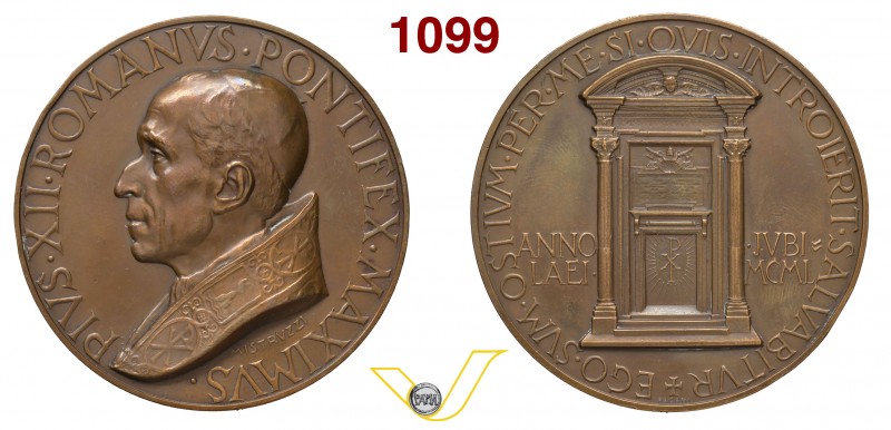 PIO XII 1939/1958 1950 ANNO XII per il venticinquesimo Anno Santo – D/ nel giro ...